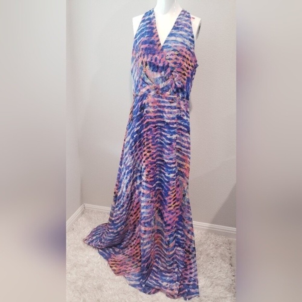 Be by Chetta B Abstract Maxi Dress Size 10